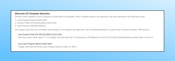 CD balancing - Alternate CD Configuration