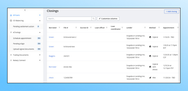 Settlement Agent Dashboard Improvements