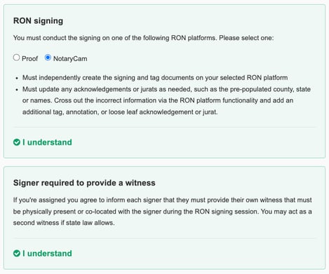 Accept requirements