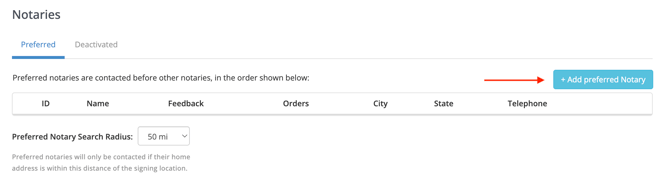 Add preferred notaries