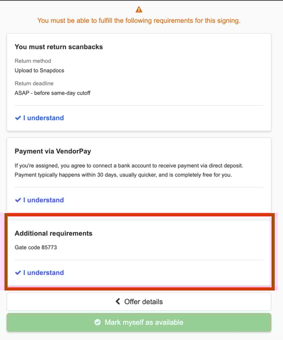 Additional Requirements