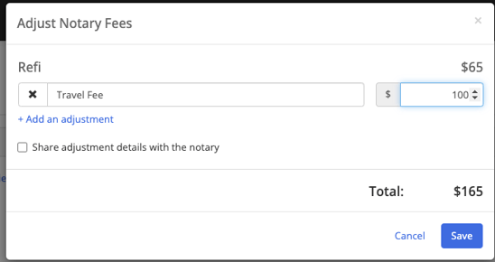 Adjusting Notary Fees on an Order 2-1