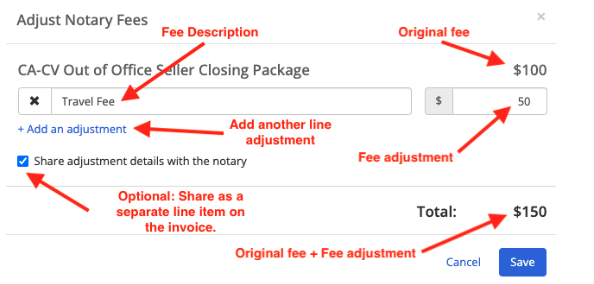 Adjusting Notary Fees on an Order 2