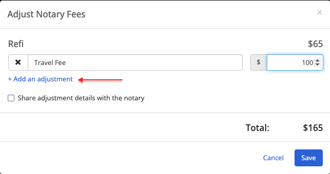 Adjusting Notary Fees on an Order 3-1