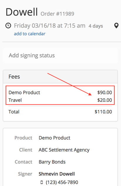 Adjusting Notary Fees on an Order 3