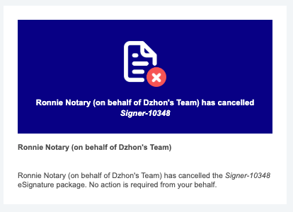 Canceled RON Appointment