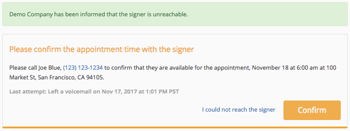 Confirming Signing Appointments13