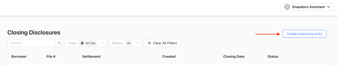 Create balancing entry