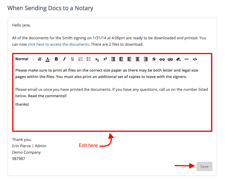 Customizing Email Templates