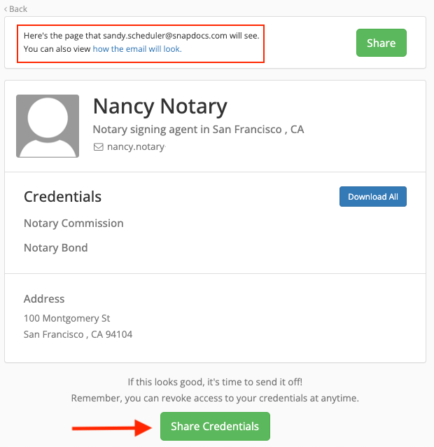 How to Share Your Credentials with a Company