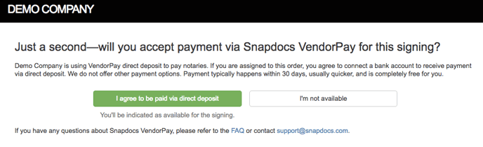 I am Not Interested in Using VendorPay 2