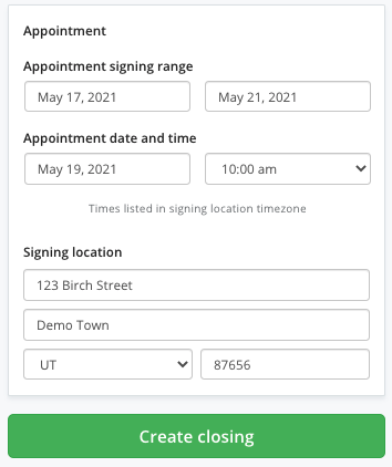 Manually Create A Closing In Snapdocs 4