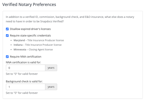 Notary Credential Process & Company Setting Options 1