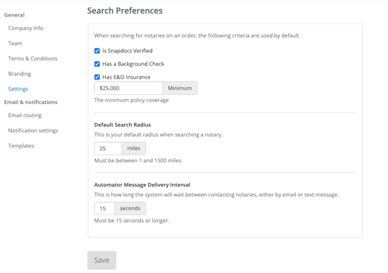 Notary Search Preferences 1-1