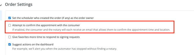 Notifiation Settings