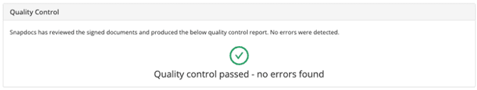 QC passed- no errors found
