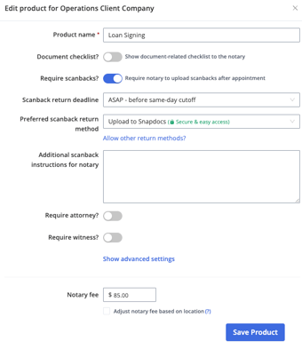 Scanback Method and Deadline Settings 8