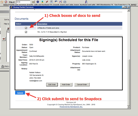 Sending Documents Through Snapdocs 4