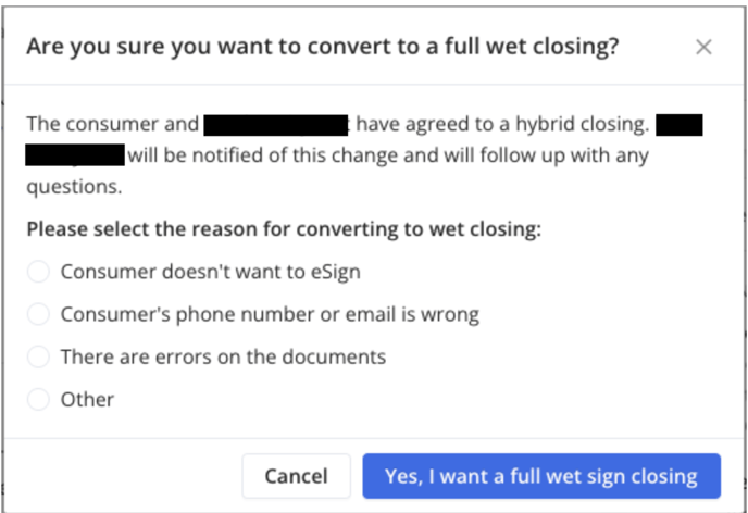 Settlement- Converting to a fully wet closing 2