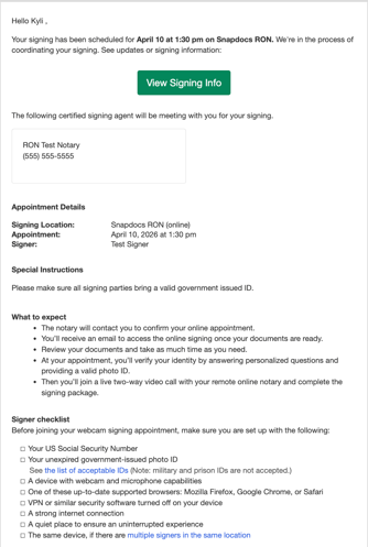 Signer Alternative Email