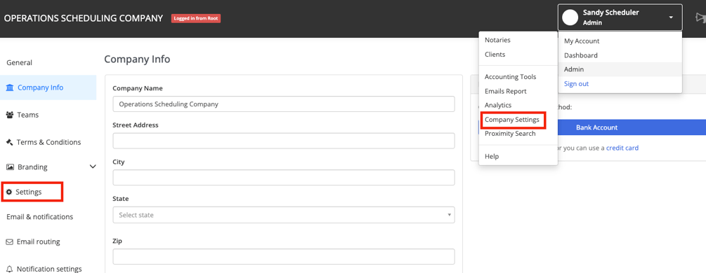 Order Settings