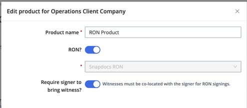 Turn on RON Product