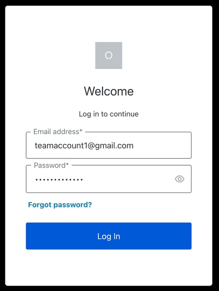 Username and password