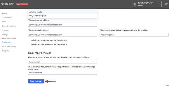 Updating Company Email Settings 4